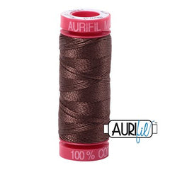 Aurifil 12wt Cotton Thread - 54 yards - 1285 Medium Bark