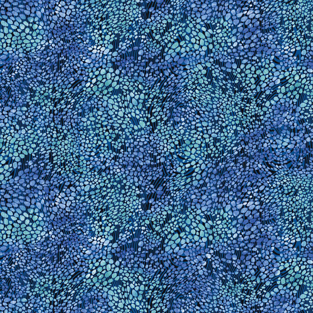 *Tropical - SEASON OF THE SUN - Multi-Color Swirling Pebbles - 13201-50 - Blue & Teal