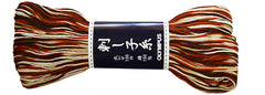 Sashiko Thread - Olympus - Large 100m Skeins - Variegated  # 153 - Dark Chocolate, Brown & White