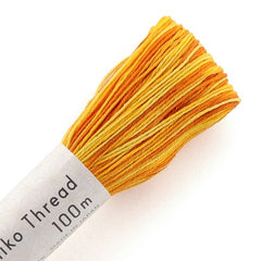 Sashiko Thread - Olympus - Large 100m Skeins - Variegated  # 154 - Orange & Yellow