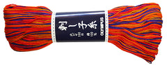 Sashiko Thread - Olympus - Large 100m Skeins - Variegated  # 174 - Orange, Purple & Gold