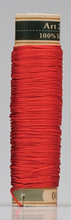Silk Tatting & Embroidery Thread - 002 Bright Red/ Scarlet