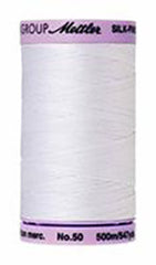 Mettler Cotton Sewing Thread - 50wt - 547 yd/ 500M - 2000 White