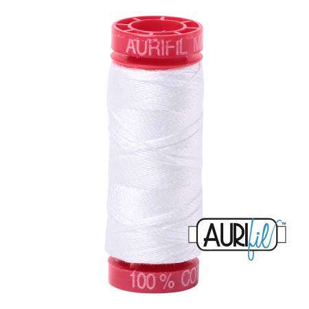 Aurifil 12wt Cotton Thread - 54 yards - 2024 White