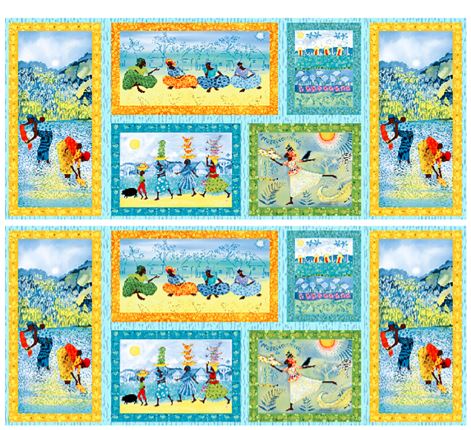 *Jungle-Tropical - Joyful Days Picture Patches PANEL - 20667 Q - ON SALE - SAVE 30%