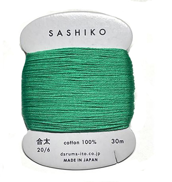 Sashiko Thread - Daruma - Medium/ Regular Weight - 30m - # 207 Emerald