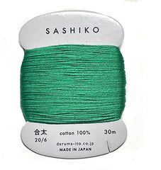Sashiko Thread - Daruma - Medium/ Regular Weight - 30m - # 207 Emerald