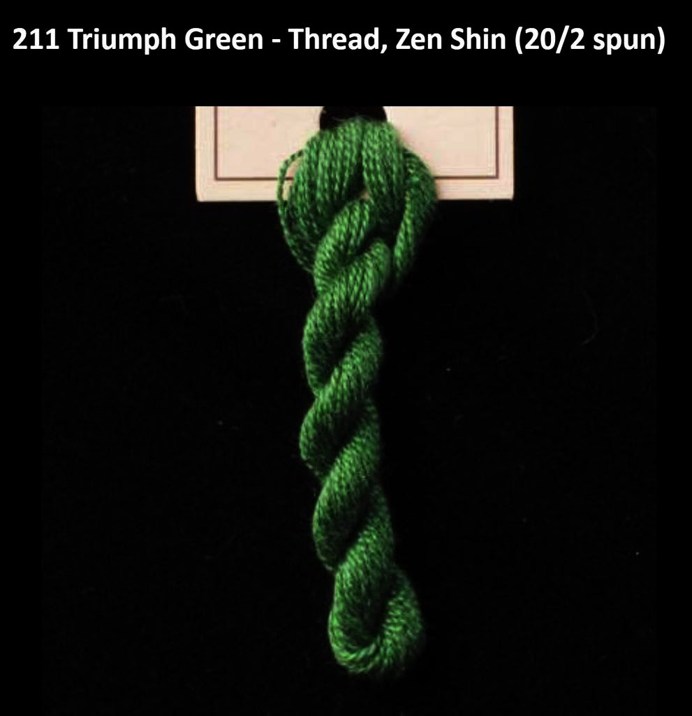 TREENWAY SILKS - Zen Shin (20/2) Silk Thread - 0211 Triumph Green