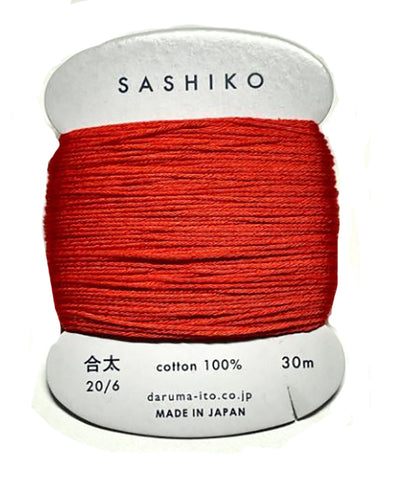 Sashiko Thread - Daruma - Medium/ Regular Weight - 30m - # 212 Scarlet