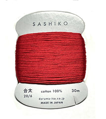 Sashiko Thread - Daruma - Medium/ Regular Weight - 30m - # 213 Red