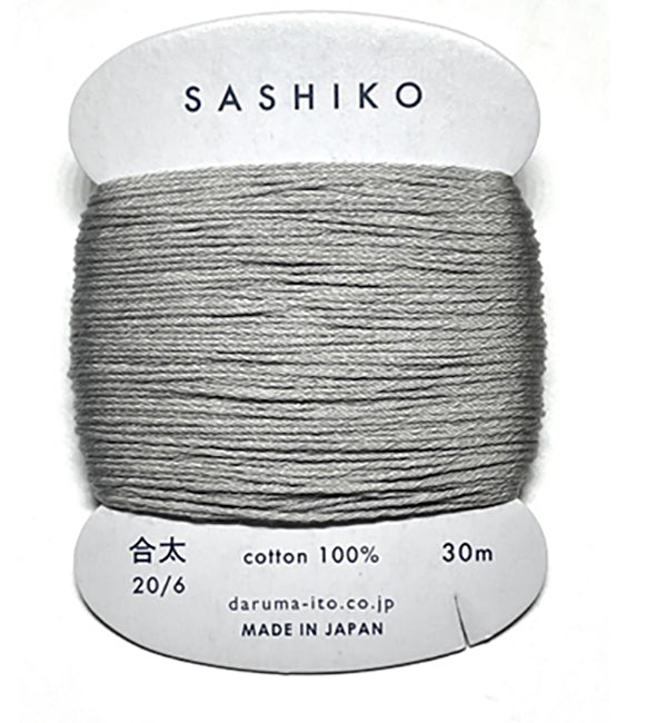 Sashiko Thread - Daruma - Medium/ Regular Weight - 30m - # 217 Silver Gray
