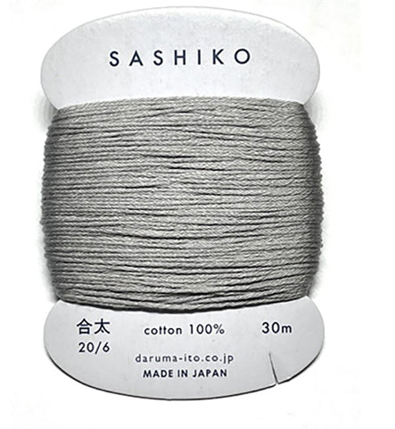Sashiko Thread - Daruma - Medium/ Regular Weight - 30m - # 217 Silver Gray