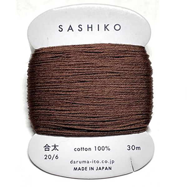 Sashiko Thread - Daruma - Medium/ Regular Weight - 30m - # 218 Brown
