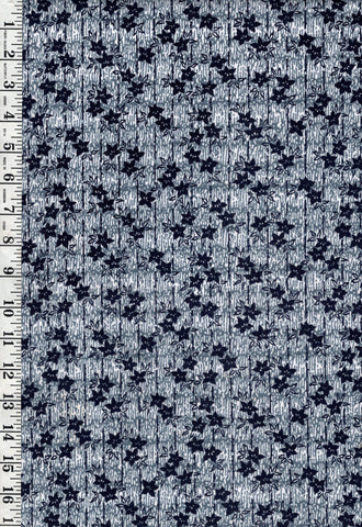 Yukata Fabric - 218 - Tiny Floating Leaves - Indigo & Gray