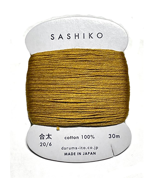 Sashiko Thread - Daruma - Medium/ Regular Weight - 30m - # 220 Golden Bamboo
