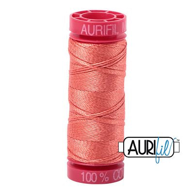 Aurifil 12wt Cotton Thread - 54 yards - 2225 Salmon