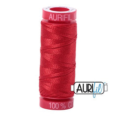 Aurifil 12wt Cotton Thread - 54 yards - 2265 Lobster Red