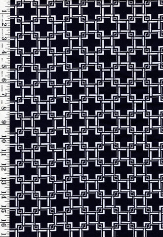 Yukata Fabric - 231 - Interlocking Celtic Squares - Indigo