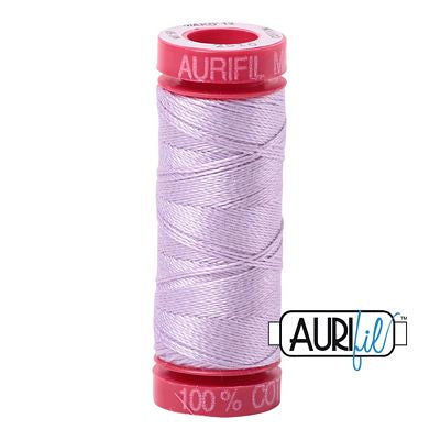 Aurifil 12wt Cotton Thread - 54 yards - 2510 Light Lilac