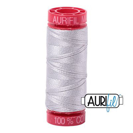 Aurifil 12wt Cotton Thread - 54 yards - 2615 Aluminum