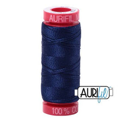 Aurifil 12wt Cotton Thread - 54 yards - 2784 Dark Navy