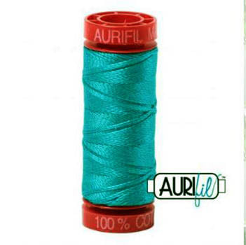 Aurifil 12wt Cotton Thread - 54 yards - 2810 Turquoise