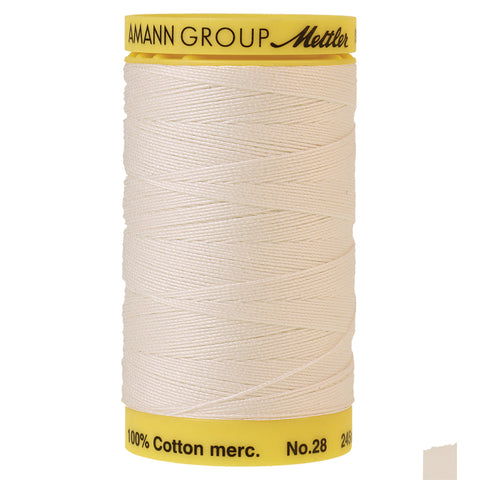 Mettler Cotton Sewing Thread - 28wt - Large Size - 275 yards - 3000 Candlewick