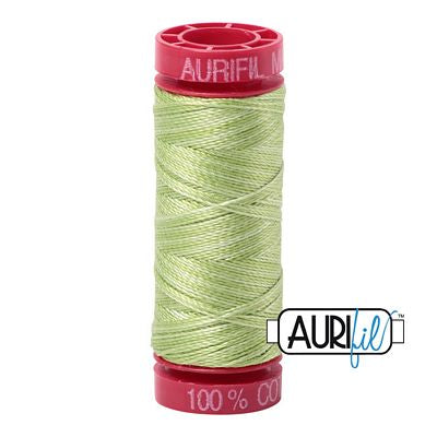 Aurifil 12wt Cotton Thread - 54 yards - 3320 Spring Green Variegated