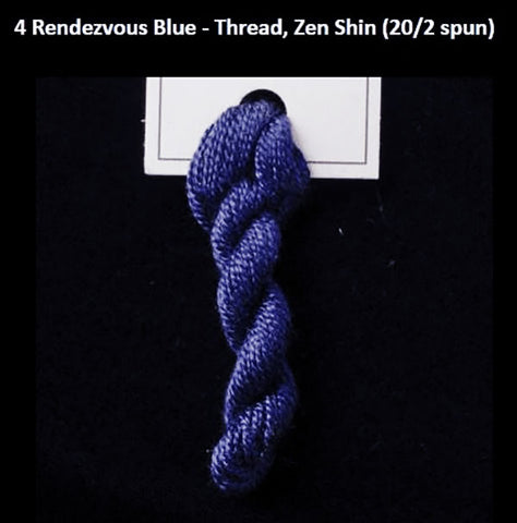 TREENWAY SILKS - Zen Shin (20/2) Silk Thread - # 0004 Rendezvous Blue (Dark Navy)