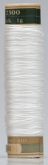 Silk Tatting & Embroidery Thread - 401 White