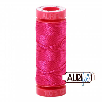 Aurifil 12wt Cotton Thread - 54 yards - 4020 0 Bright Fuchsia