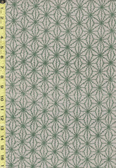 522 - Japanese Silk - Asa-no-ha (Hemp Leaf) - Dark Olive Green - Natural