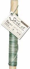 Soie et Silk Embroidery Floss - Variegated # 513 - Teal & Soft White