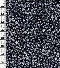 Yukata Fabric - 520 - Small Compact Daisies - Indigo