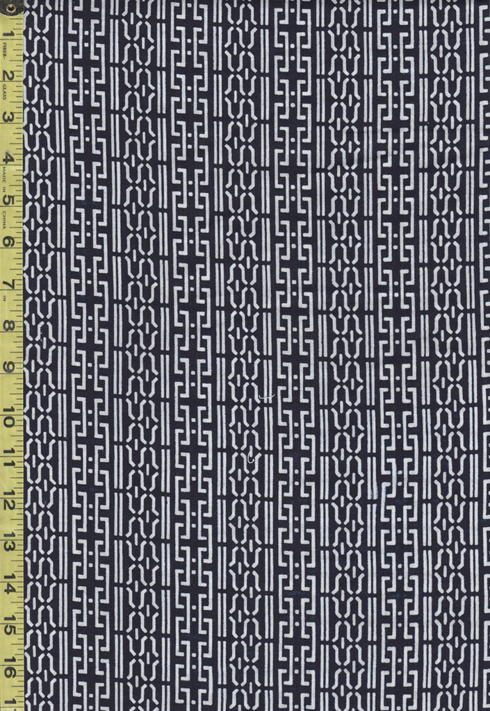 Yukata Fabric - 541 - Interlocking Squares & Fish Net Columns