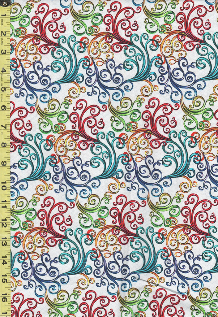 *Novelty - Rainbow Dragon - Colorful Curly Swirls - 5841-44 - Multi-Colors - ON SALE - SAVE 30% - By the Yard
