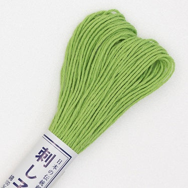 Sashiko Thread - Olympus 20m - Solid Color - # 06 Lime Green
