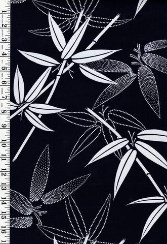 Yukata Fabric - 615 - Bamboo - Indigo - By the Half Yard