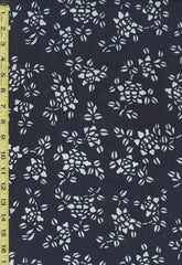 Yukata Fabric - 618 - Roses - Indigo - By the Half Yard