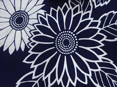 Yukata Fabric - 634 - Daisies - Indigo & White