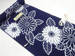 Yukata Fabric - 634 - Daisies - Indigo & White