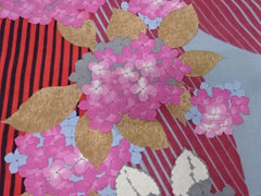 Yukata Fabric - 635 - Pink Hydrangea - Multi-Colors