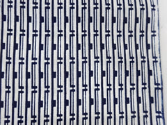 Yukata Fabric - 640 - Piano Keys - Indigo & White