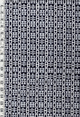 Yukata Fabric - 643 - Domino Geometric - Indigo & White