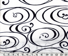 Yukata Fabric - 663 - Large Water Swirls - White