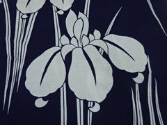 Yukata Fabric - 667 - Large Iris - Indigo