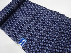 Yukata Fabric - 668 - Interlocking Chain Link - Indigo & Blue