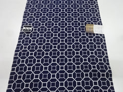 Yukata Fabric - 672 - Octagons with Center Squares - Indigo