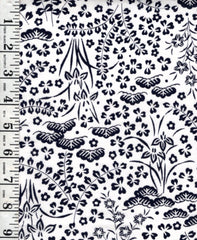 Yukata Fabric - 673 - Bamboo, Iris & Pines - White