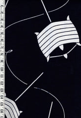 Yukata Fabric - 686 - Spinning Tops - Indigo